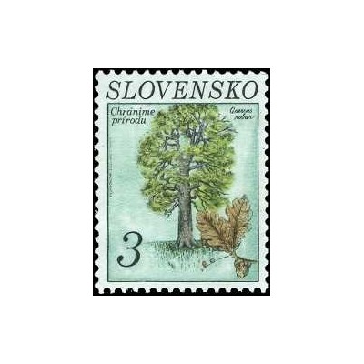 1 عدد تمبر حفاظت از طبیعت - درخت - اسلواکی 1993
