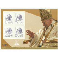 مینی شیت پاپ جان پل دوم - خود چسب - اسلواکی 2003