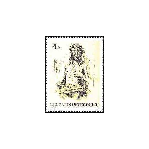 1 عدد تمبر یادبود راینر ماریا ریلکه - شاعر و رمان نویس - اتریش 1976