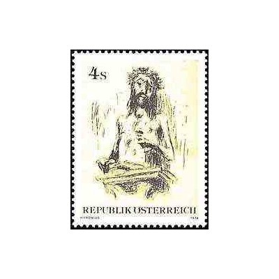 1 عدد تمبر یادبود راینر ماریا ریلکه - شاعر و رمان نویس - اتریش 1976