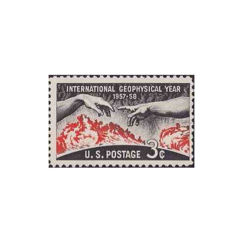 1 عدد تمبر سال بین المللی ژئوفیزیک - آمریکا 1958