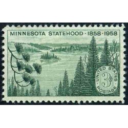 1 عدد تمبر صدمین سال ایالت مینه سوتا  - آمریکا 1958