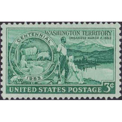 1 عدد تمبر عهدنامه واشنگتن - آمریکا 1953