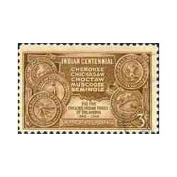 1 عدد تمبر صدمین سال پیوستن به عهدنامه هند - آمریکا 1948