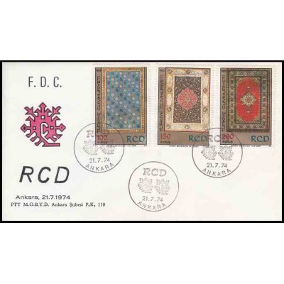 3 بلوک تمبر پنجمین سالگرد همکاری عمران منطقه ای - RCD - ایران ، پاکستان و ترکیه - ترکیه 1965