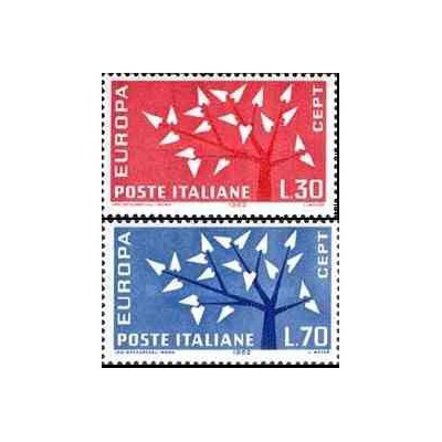 2 عدد تمبر مشترک اروپا - Europa Cept - ایتالیا 1962