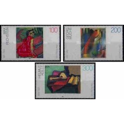 3 عدد تمبر تابلو نقاشی قرن بیستم - جمهوری فدرال آلمان 1996