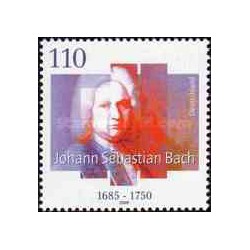 1 عدد تمبر 250مین سال مرگ جان سباستین باخ - آهنگساز - جمهوری فدرال آلمان 2000