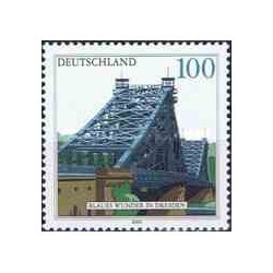 1 عدد تمبر پل آبی رنگ درسدن - جمهوری فدرال آلمان 2000