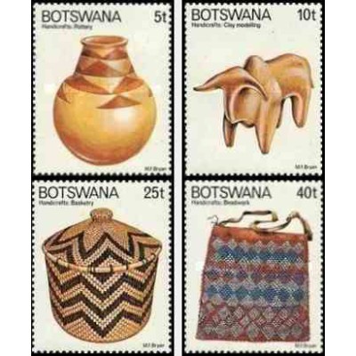 4 عدد تمبر صنایع دستی - بوتسوانا 1979