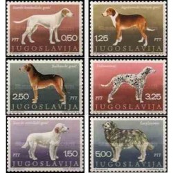 6 عدد تمبر نژاد سگها - یوگوسلاوی 1970