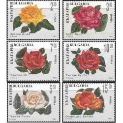 6 عدد تمبر گلهای رز - بلغارستان 1994