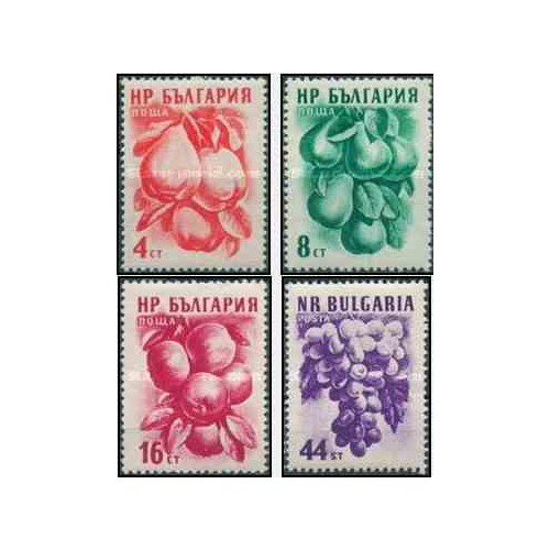 4 عدد تمبر میوه ها - بلغارستان 1956 4 عدد تمبر میوه ها - بلغارستان 1956