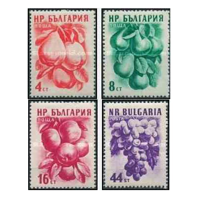 4 عدد تمبر میوه ها - بلغارستان 1956