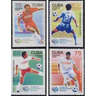 4 عدد تمبر جام جهانی فوتبال آلمان - کوبا 2006