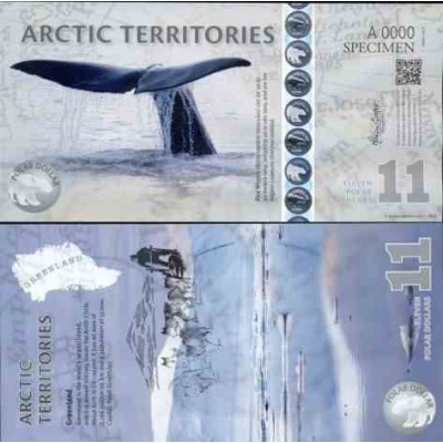 اسکناس پلیمر 11 دلار - قطب شمال 2011 نمونه