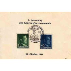 کارت مهر روز هیتلر - دولت مرکزی - ورشو 26 اکتبر 1941