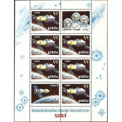 مینی شیت تحقیق در فضا2 - لهستان 1973 قیمت 10.5 دلار