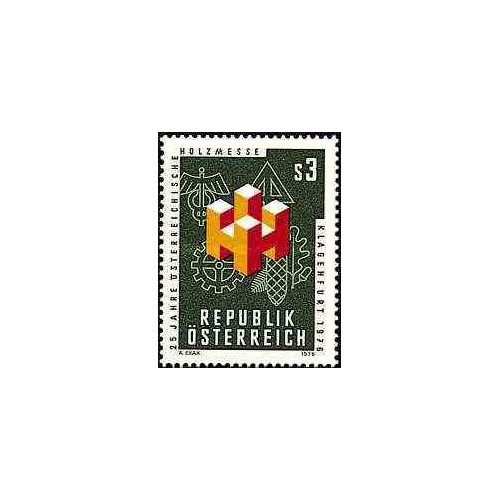 1 عدد تمبر نمایشگاه صنایع چوبی - اتریش 1976