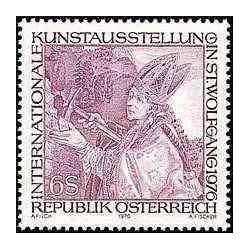 1 عدد تمبر نمایشگاه جهانی هنر در سنت ولفگانگ - اتریش 1976