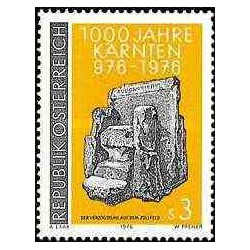 1 عدد تمبر هزارمین سال استان کاترینتیا - اتریش 1976