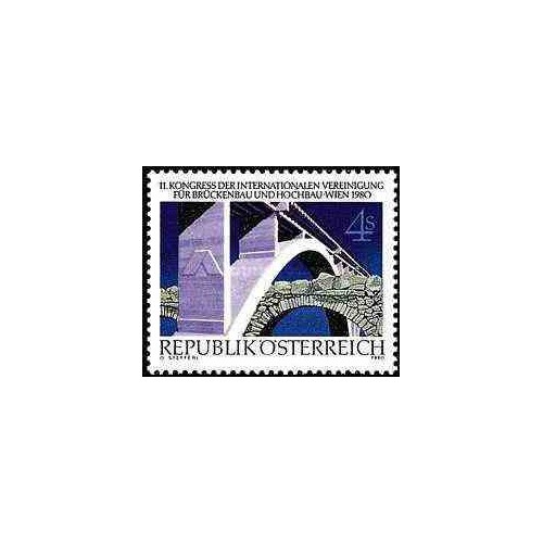 1 عدد تمبر یازدهمین گنگره بین المللی انجمن پل و ساختمان - اتریش 1980 1 عدد تمبر یازدهمین گنگره بین المللی انجمن پل و ساختمان - اتریش 1980