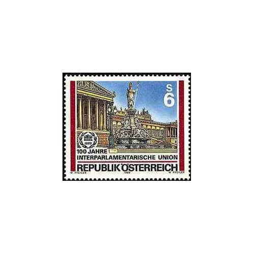 1 عدد تمبر اتحادیه بین المجالس - اتریش 1989