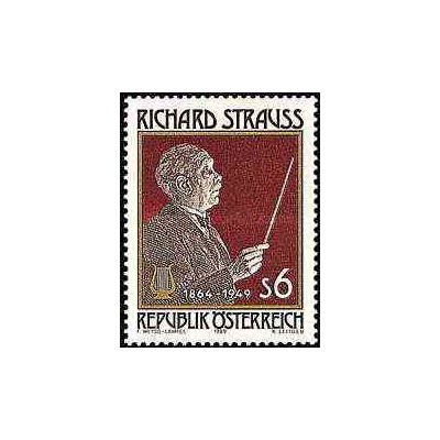 1 عدد تمبر یادبود ریچارد استراوس - آهنگساز - اتریش 1989
