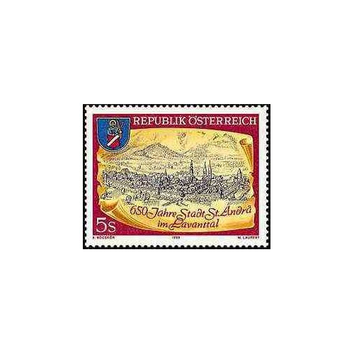 1 عدد تمبر 650مین سال شهر سنت آندرا - اتریش 1989 1 عدد تمبر 650مین سال شهر سنت آندرا - اتریش 1989