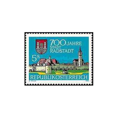 1 عدد تمبر هفتصدمین سال شهر راداستات - اتریش 1989