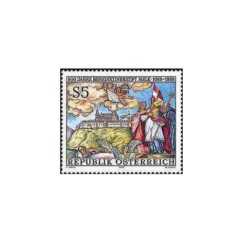 1 عدد تمبر نهصدمین سال صومعه ملک - اتریش 1989