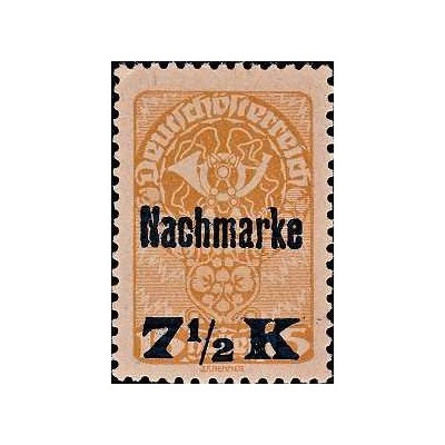 1 عدد تمبر بدهی پستی - سورشارژ - اتریش 1923
