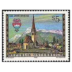 1 عدد تمبر 1200مین سال شهر بازاری بریکس لگ - اتریش 1988