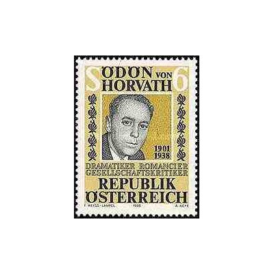 1 عدد تمبر اودون فون هورواث - نمایشنامه نویس - اتریش 1988