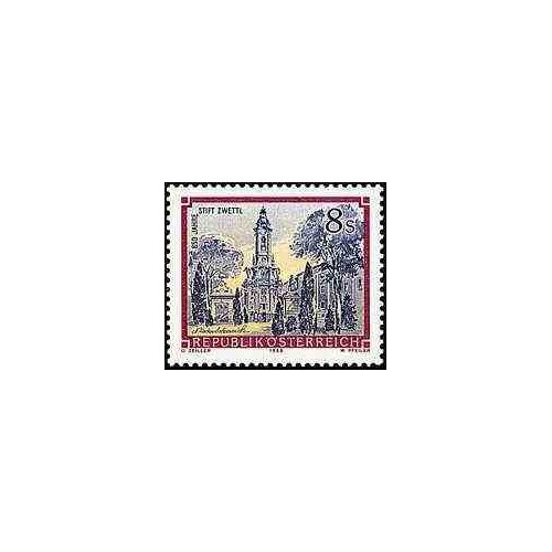 1 عدد تمبر سری پستی مناظر - Zwettl - اتریش 1988