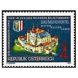 1 عدد تمبر نمایشگاه ملی در قلعه وینبرگ - اتریش 1988