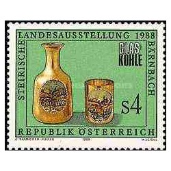 1 عدد تمبر نمایشگاه شیشه بارنباخ - اتریش 1988