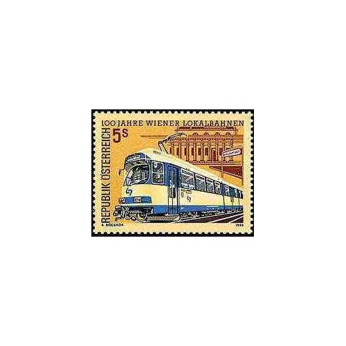 1 عدد تمبر صدمین سال شرکت قطارهای محلی وین - اتریش 1988