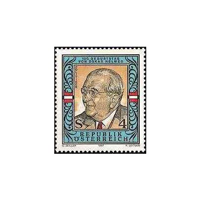 1 عدد تمبر اسکار هلمر - اتریش 1987