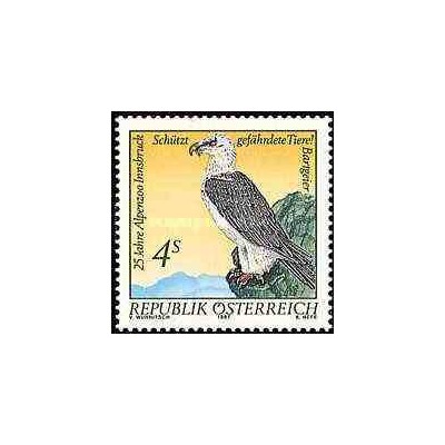 1 عدد تمبر حفاظت از طبیعت - پرندگان - اتریش 1987