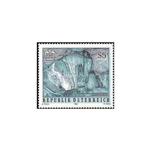 1 عدد تمبر زیبائیهای طبیعی اتریش - غار داچستین - اتریش 1987