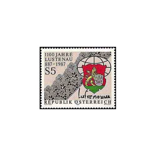 1 عدد تمبر هزاروصدمین سال شهر لوسنو - اتریش 1987