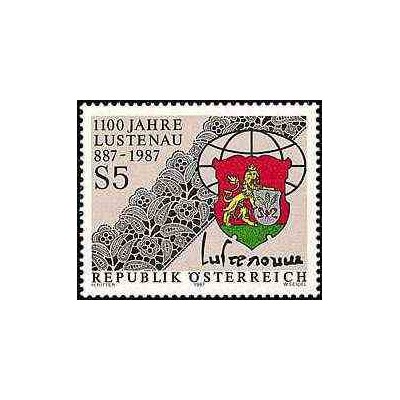 1 عدد تمبر هزاروصدمین سال شهر لوسنو - اتریش 1987