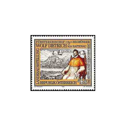 1 عدد تمبر شاهزاده اسقف اعظم ولف - Dietrich von Raitenau - اتریش 1987