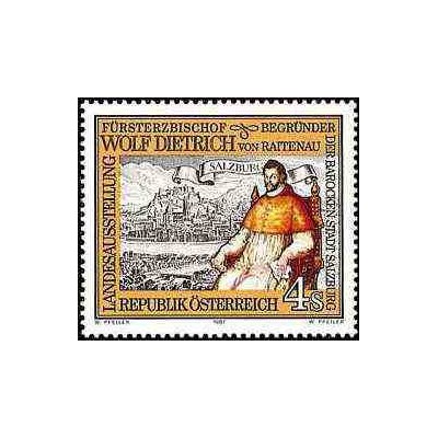 1 عدد تمبر شاهزاده اسقف اعظم ولف - Dietrich von Raitenau - اتریش 1987