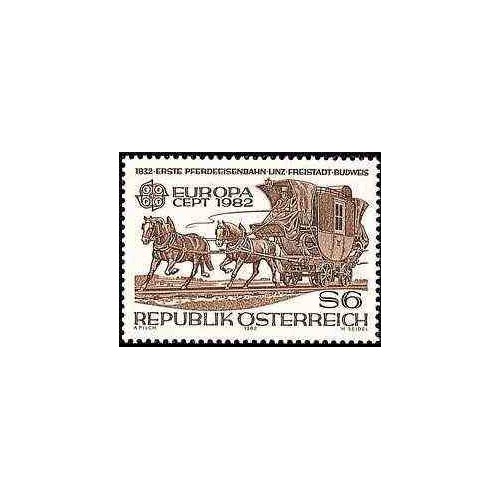 1 عدد تمبر مشترک اروپا - Europa Cept - اتریش 1982