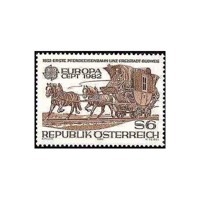 1 عدد تمبر مشترک اروپا - Europa Cept - اتریش 1982