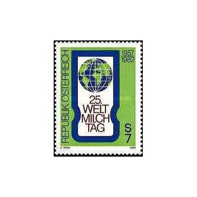 1 عدد تمبر روز جهانی شیر - اتریش 1982