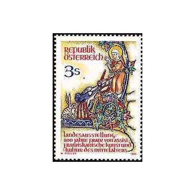 1 عدد تمبر فرانسیسیوس - راهب صومعه و واعظ - اتریش 1982