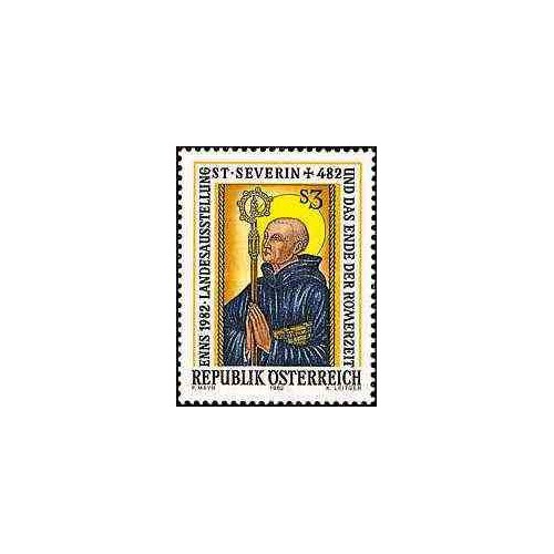 1 عدد تمبر نمایشگاه استانی - سنت سورینوس و پایان فرمانروایی رم - اتریش 1982